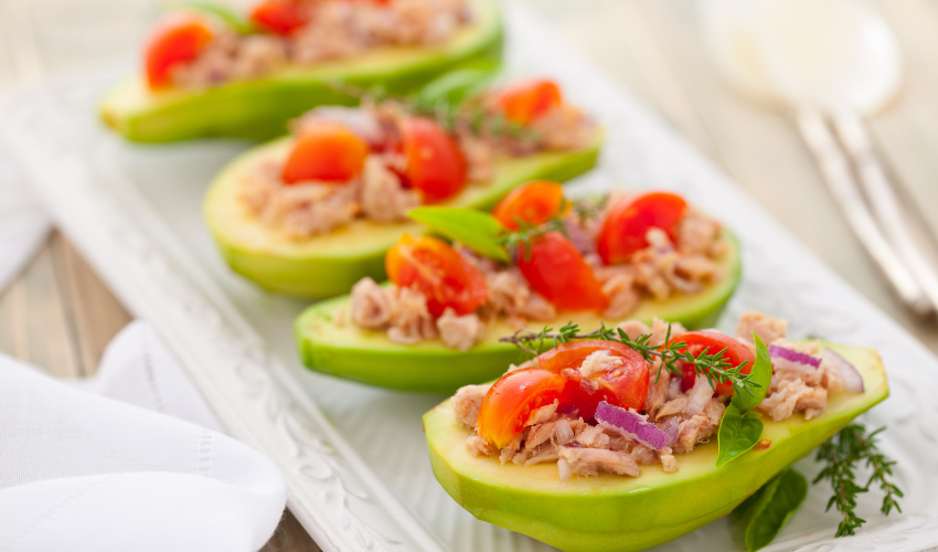 Avocado and Tuna Stuffed Bell Peppers